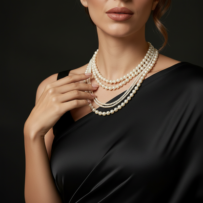 Elegant Multi-Layer Pearl Necklace