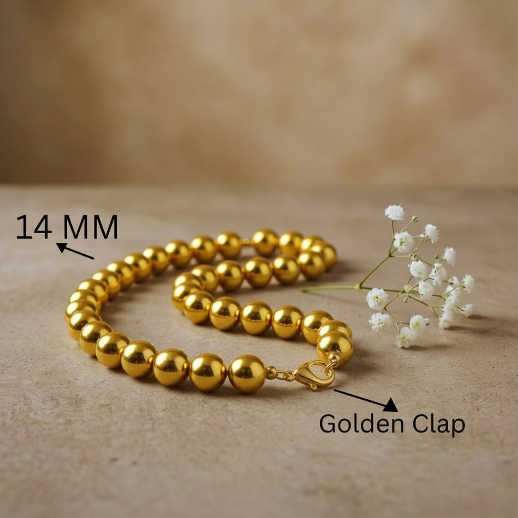 Gold Pearl Statement Necklace