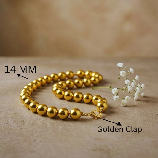 Gold Pearl Statement Necklace