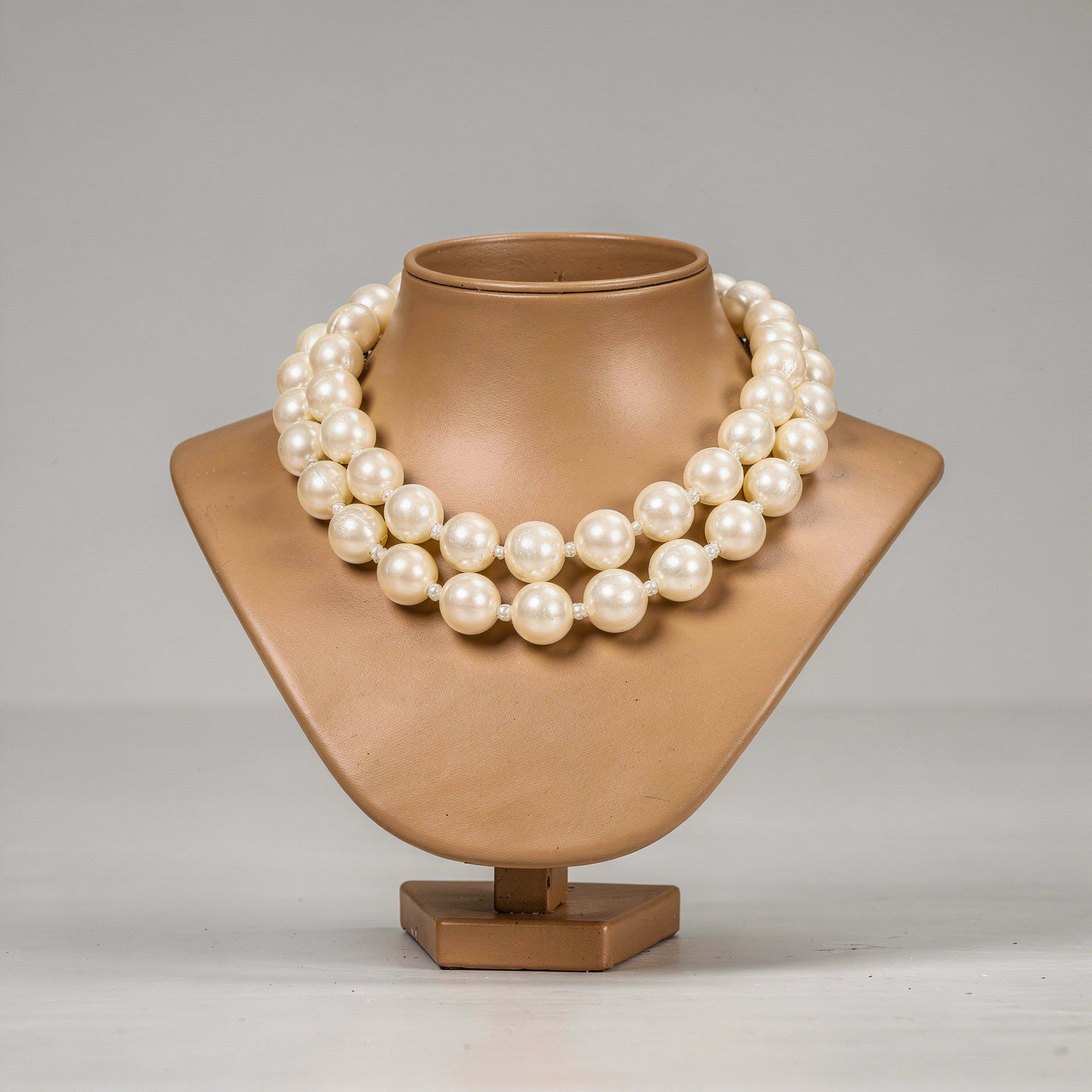 Statement Pearl Necklace with Center Mini Pearl – Handmade Beauty (Without earring)