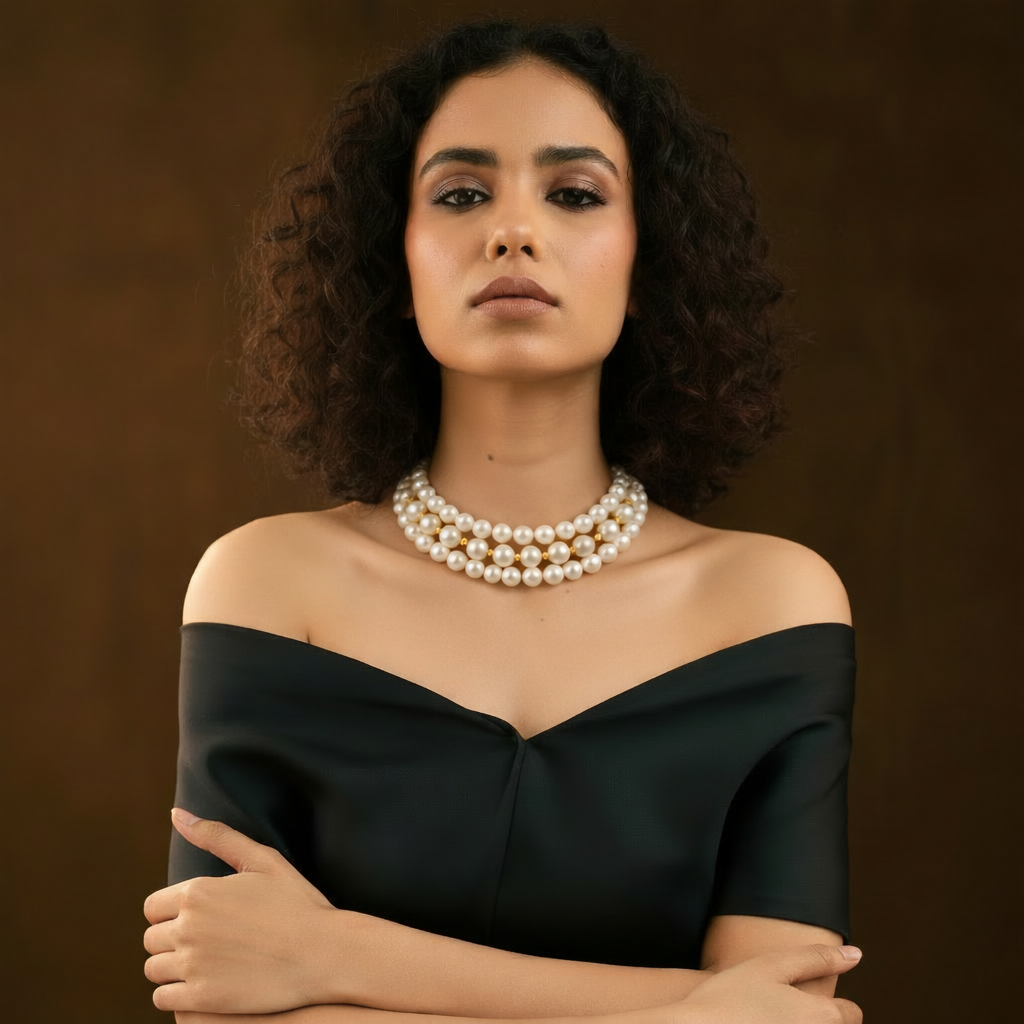 The Aurelia Three-Strand Pearl Necklace