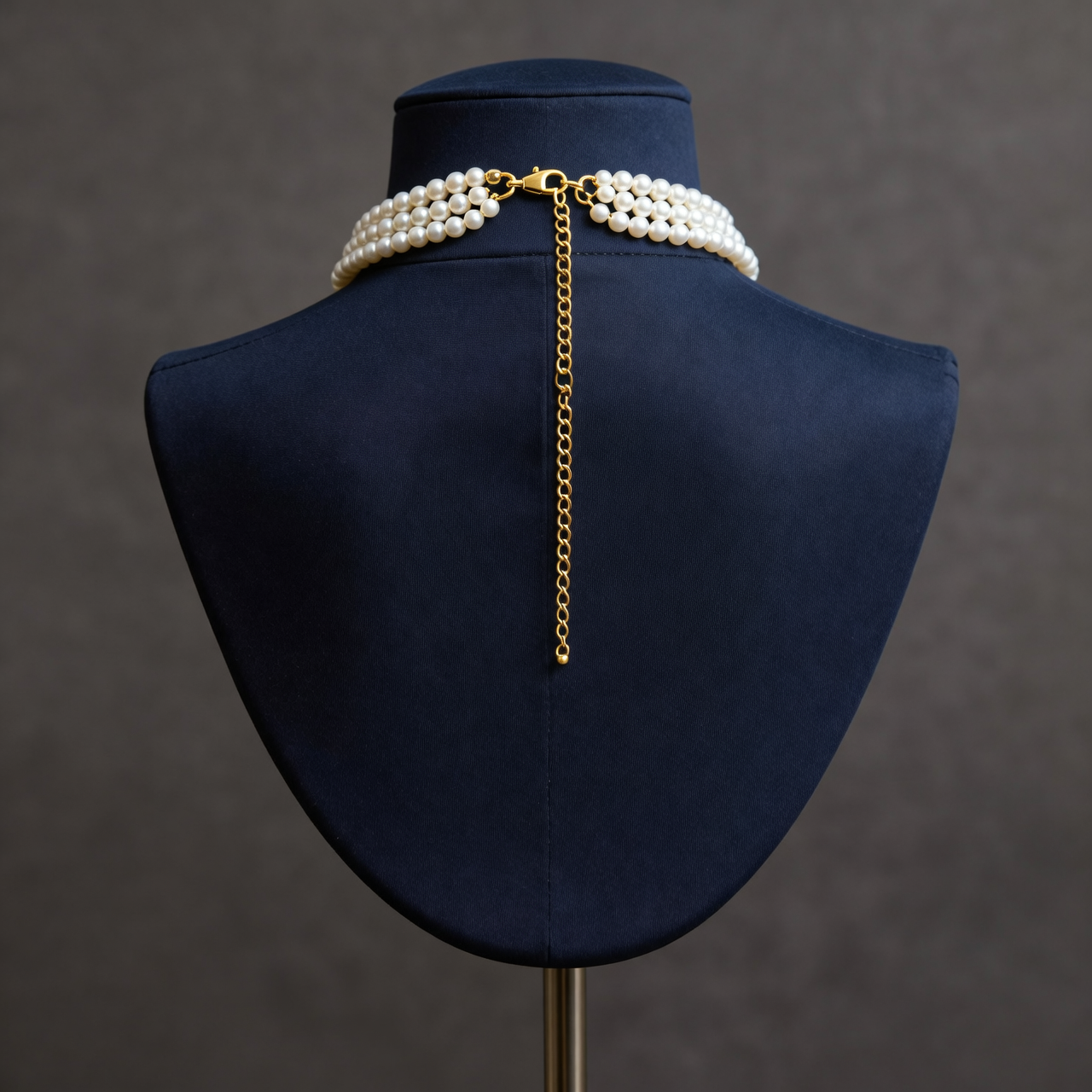Elegant 3-Layer Pearl Choker Necklace