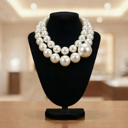 Double Luxe Bold White Pearl Choke