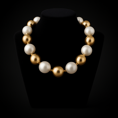 Divine Aura Bold Pearl Choker Set