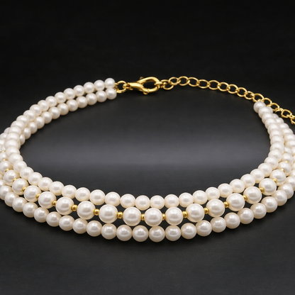 The Aurelia Three-Strand Pearl Necklace