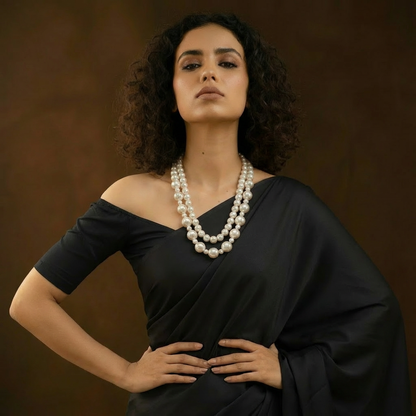 Signature Triple-Layer Pearl Necklace in Graduated Sizes