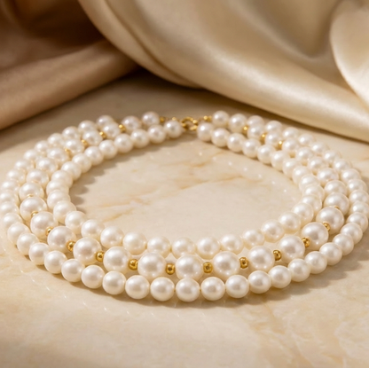The Aurelia Three-Strand Pearl Necklace