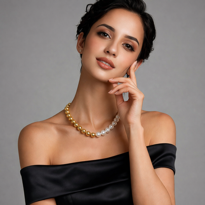 Two-Tone Pearl Bracelet (12 mm)