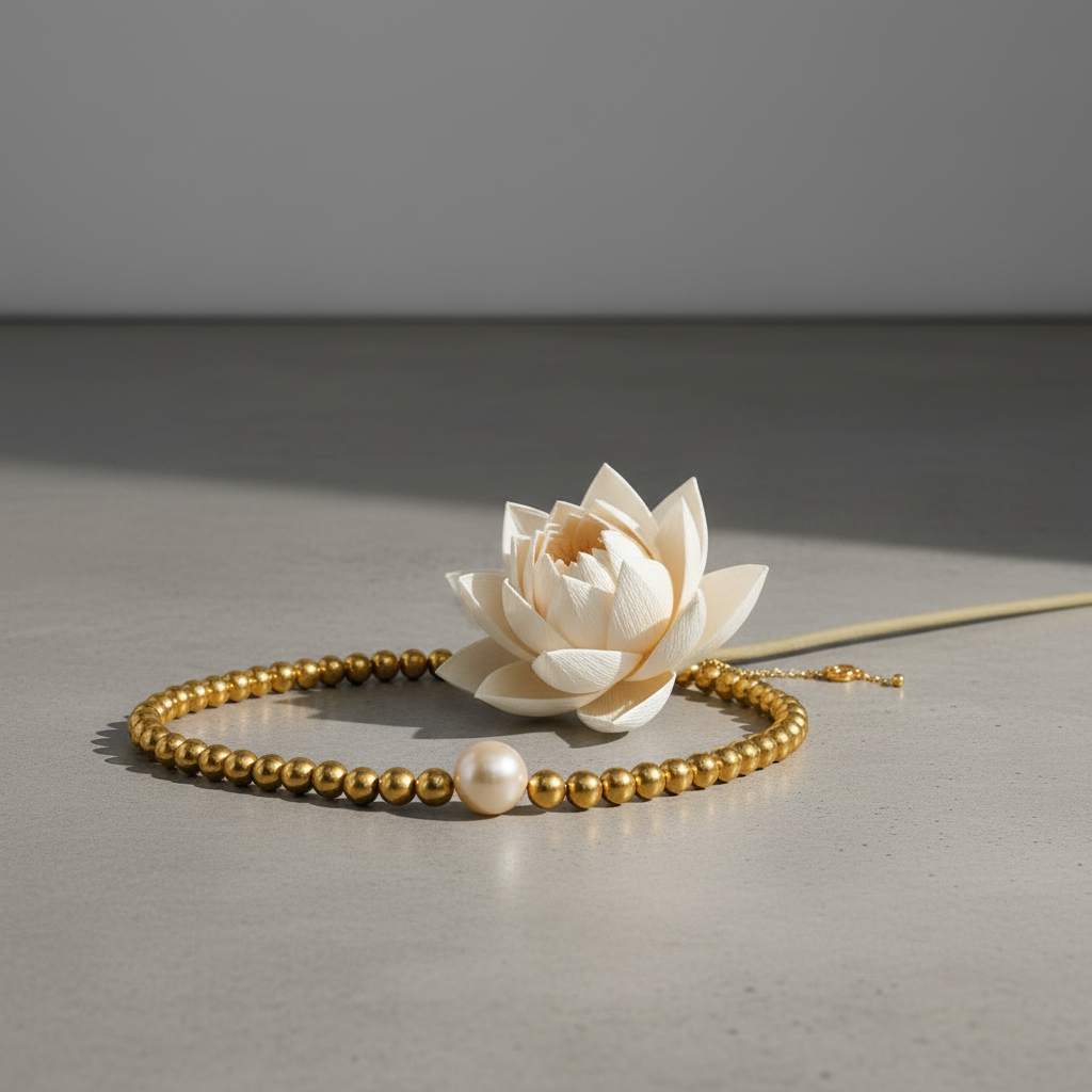 Golden Glow Pearl Necklace