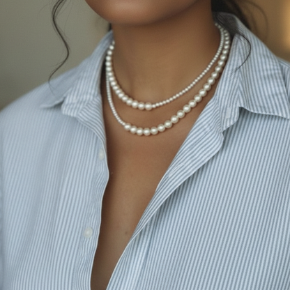 Dual Pearl Layered Necklace