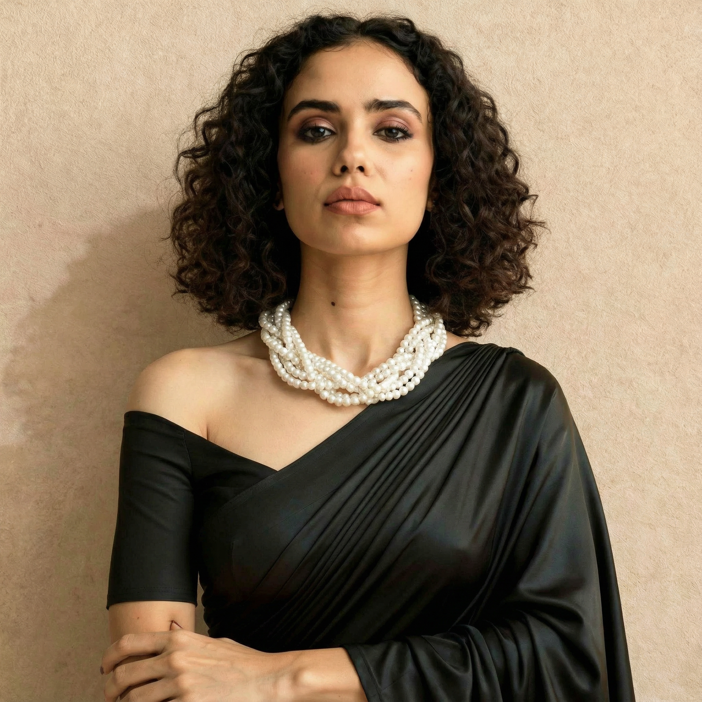 Six-Strand Ivory Pearl Necklace | Adjustable Handmade Classic