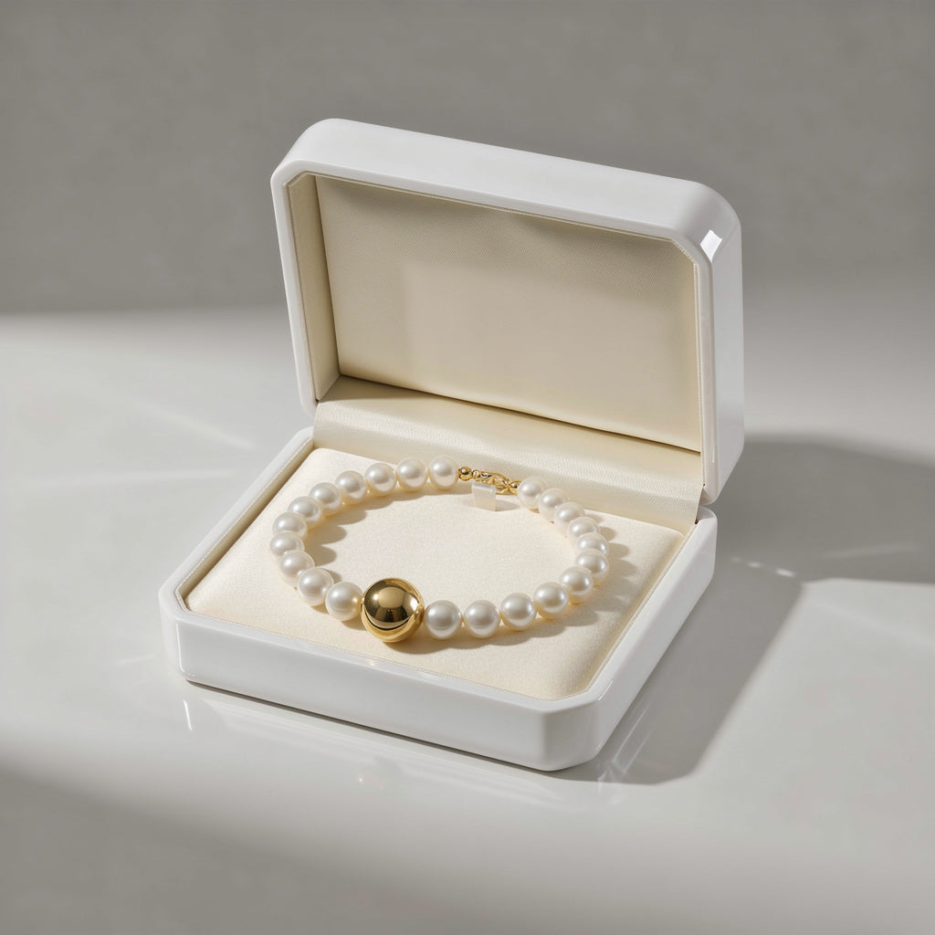Golden Focus Graduated Pearl Necklace