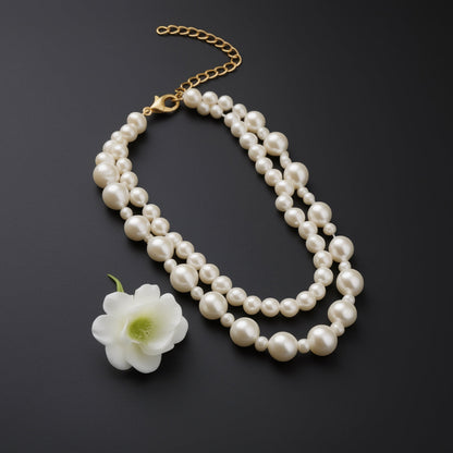 Signature Triple-Layer Pearl Necklace in Graduated Sizes