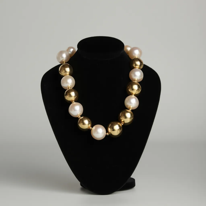 Golden Dusk & Pearl Choker