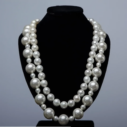 Signature Triple-Layer Pearl Necklace in Graduated Sizes