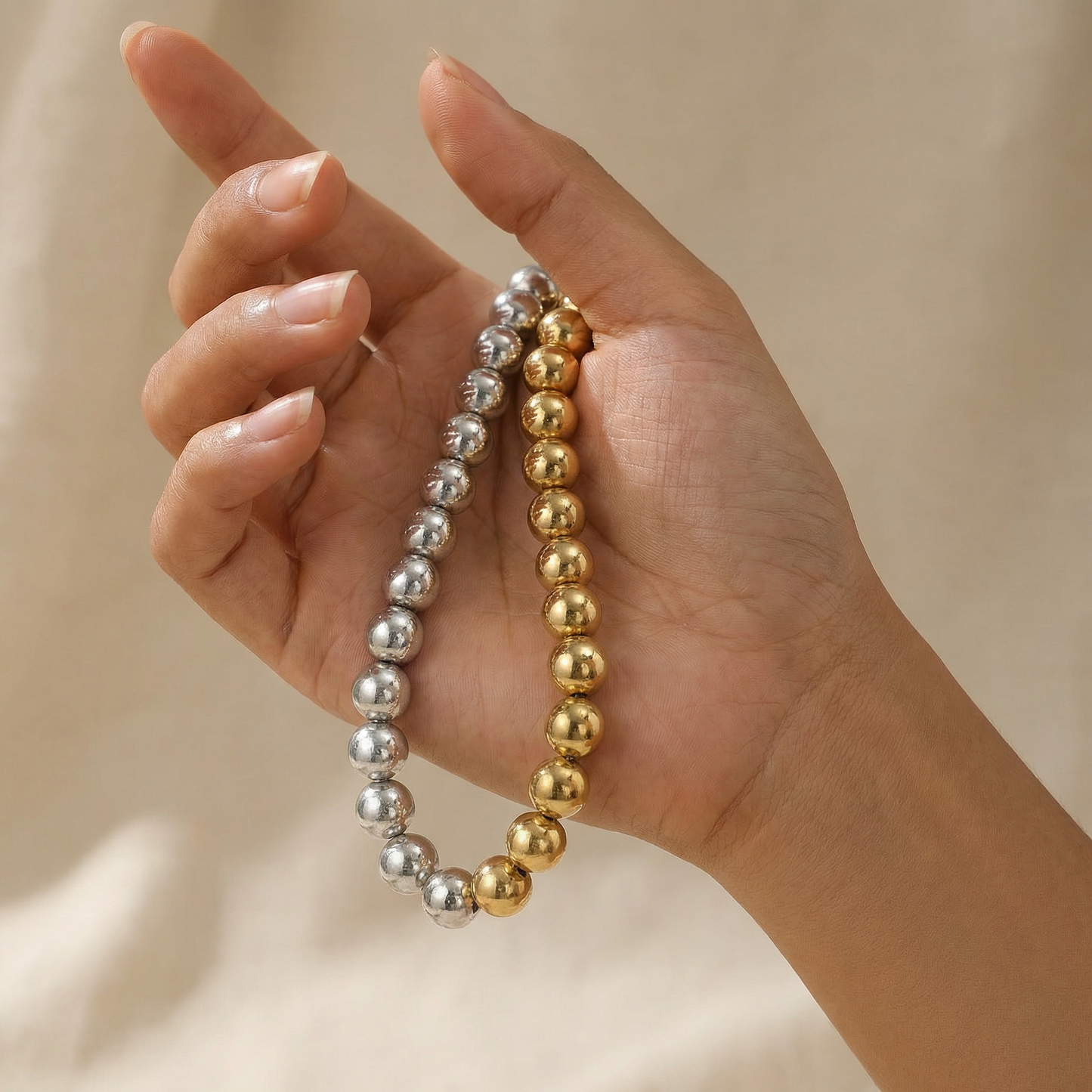 Urban Shine Handmade Silver-Gold Choker