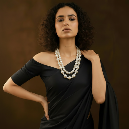 Signature Triple-Layer Pearl Necklace in Graduated Sizes