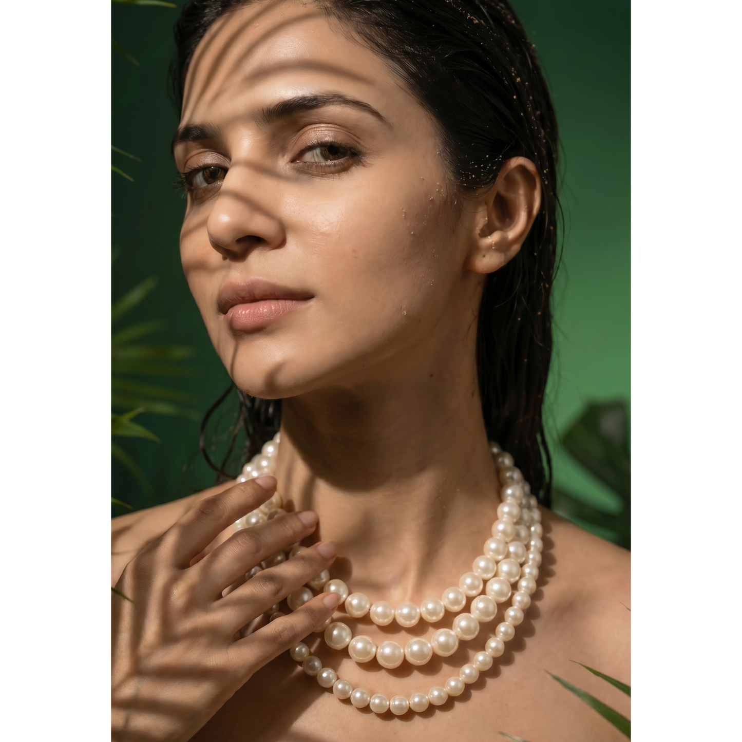 Statement Triple Layer Cream Pearl Necklace 2.0