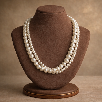 Elegant Double Layer Pearl Necklace