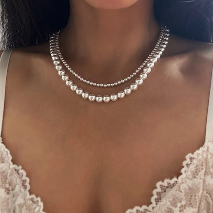 Serene Layers – White Pearl Dual Strand