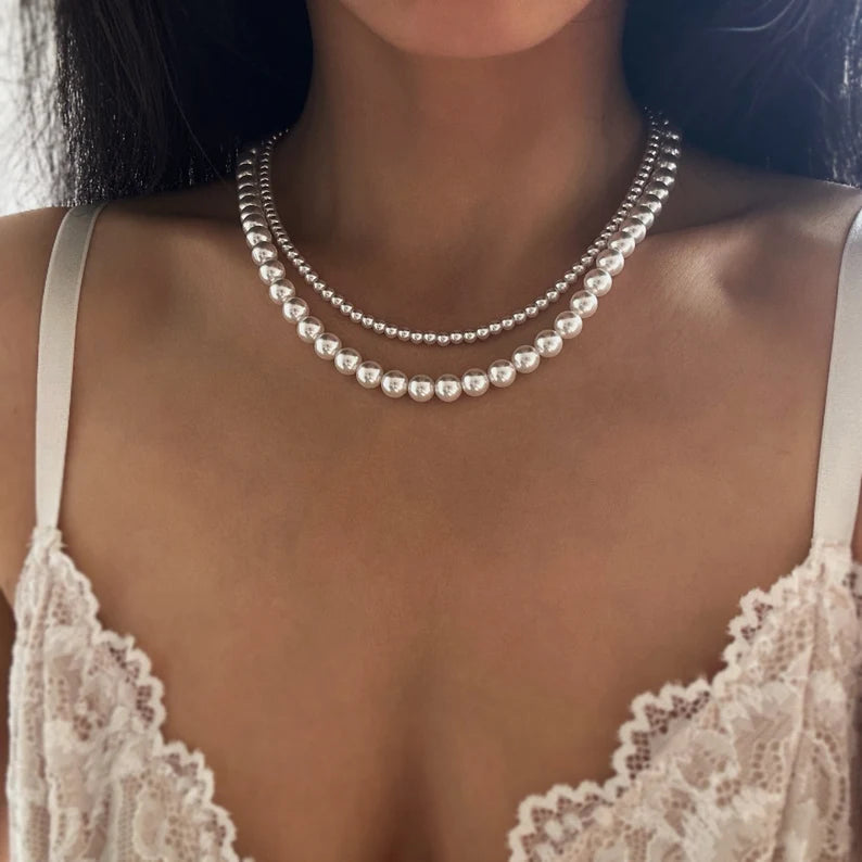 Serene Layers – White Pearl Dual Strand