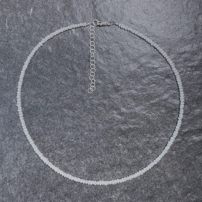 Pearl Choker Necklace - Sterling Silver Necklace - Dainty Silver Choker - Beaded Choker - Delicate Pearl Necklace - Dainty Pearl Necklace