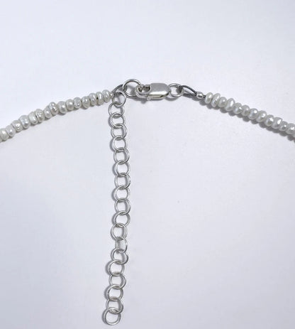 Pearl Choker Necklace - Sterling Silver Necklace - Dainty Silver Choker - Beaded Choker - Delicate Pearl Necklace - Dainty Pearl Necklace