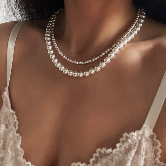 Serene Layers – White Pearl Dual Strand