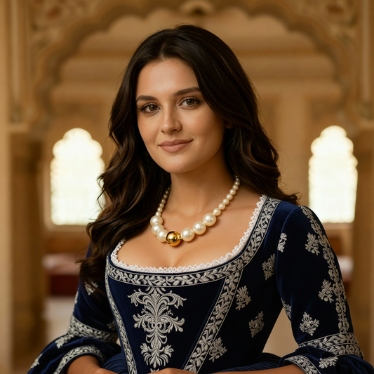 Golden Focus Graduated Pearl Necklace