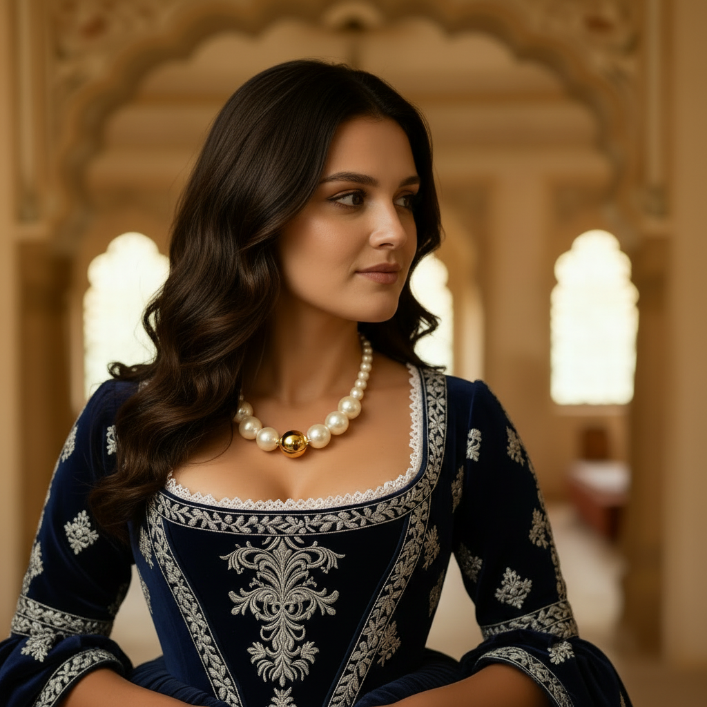 Golden Focus Graduated Pearl Necklace