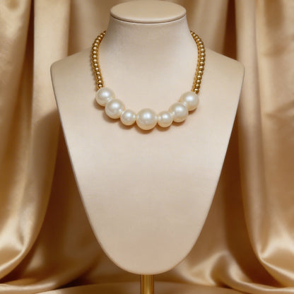 Luxury Gold & Pearl Statement Necklace