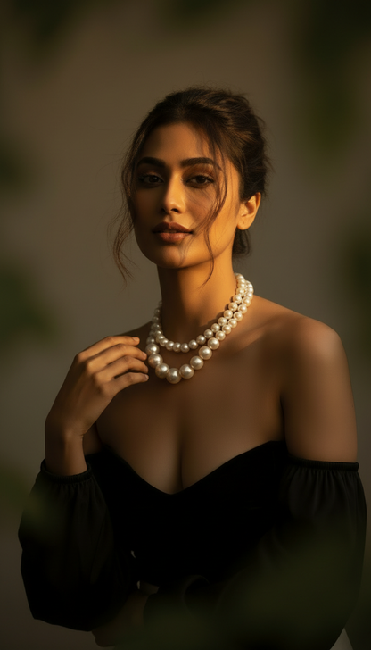 Classy White Graduated Pearl Necklace