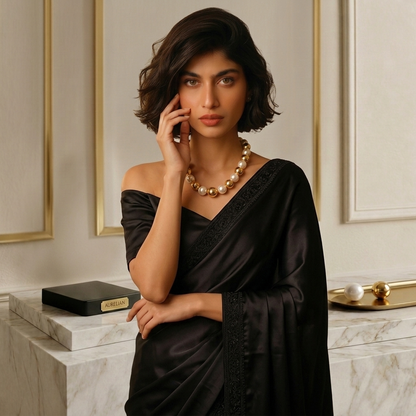 The Aurelia Statement Necklace – Gold & Pearl Choker