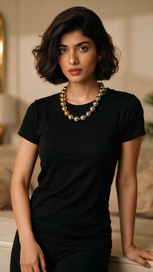 The Duo Necklace – Gold & Silver