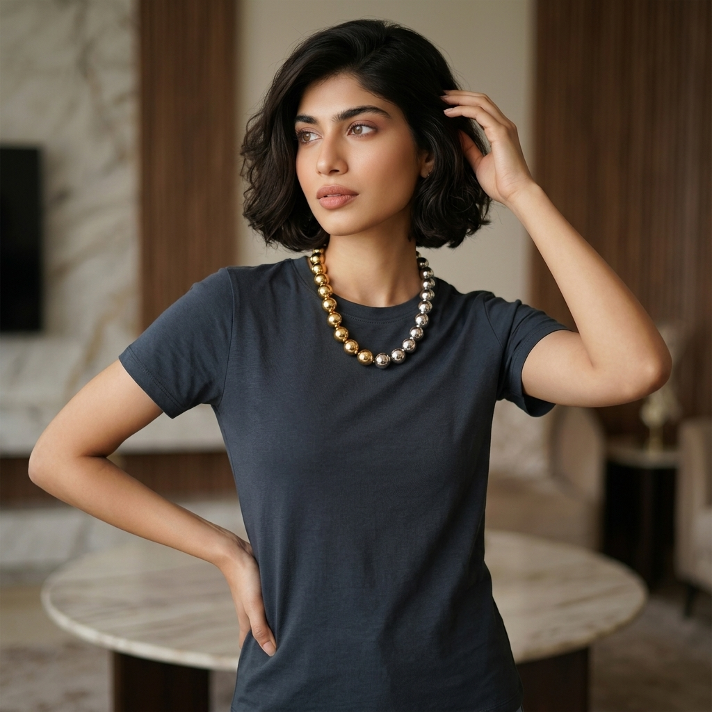 The Duo Necklace – Gold & Silver