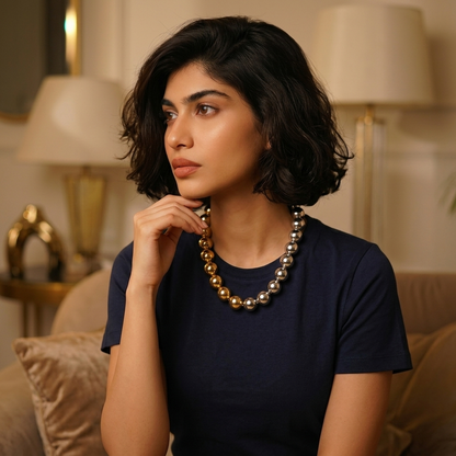 The Duo Necklace – Gold & Silver