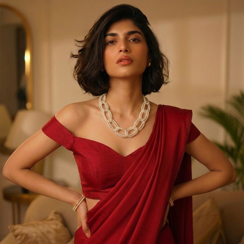 Multi-Strand Pearl Link Necklace - Layered Pearl Statement Jewelry for Women
