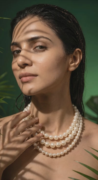 Statement Triple Layer Cream Pearl Necklace 2.0